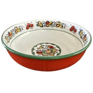 Porsgrund Norway Porcelain Bowl – Vintage Scandinavian Folk Floral